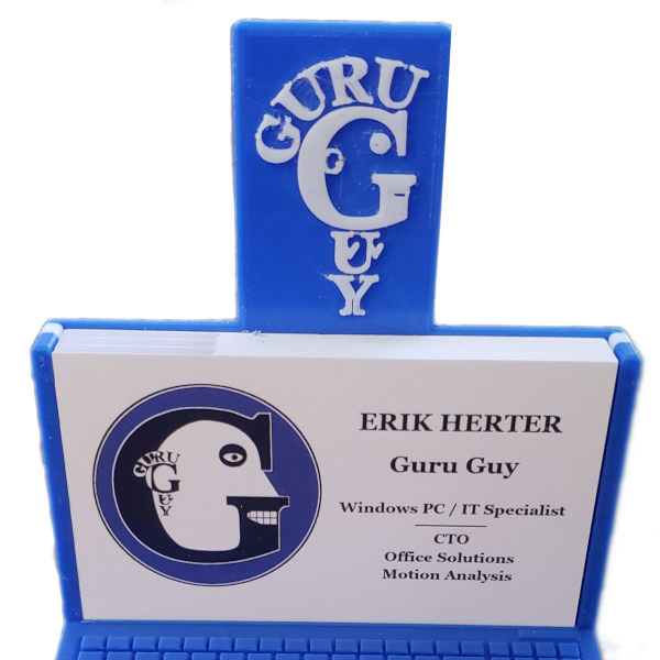 Computer with Logo Card Dispenser